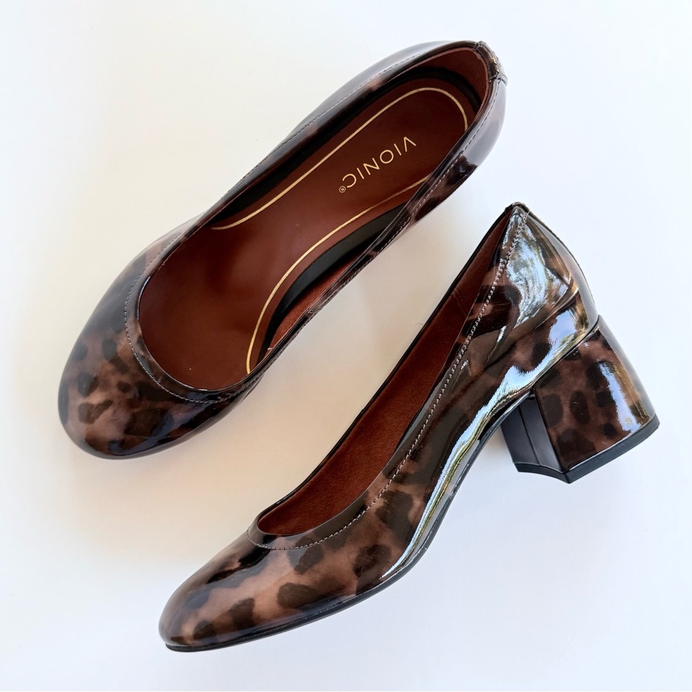 Vionic Carmel Leopard / Tortoise Shell Print Pate… - image 2